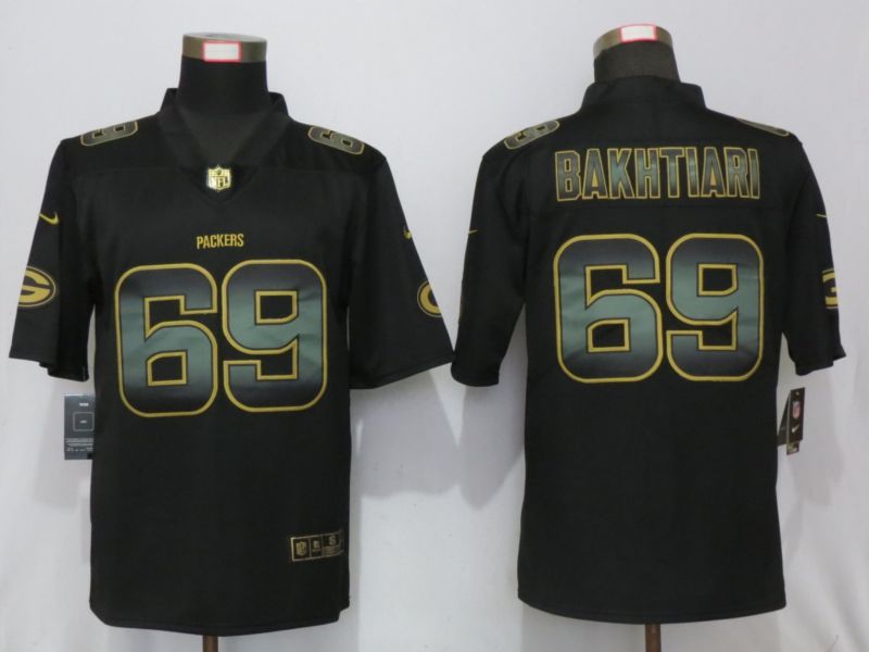 Men Green Bay Packers #69 Bakhtiari Black Gold Nike Stitched Vapor Untouchable Limited NFL Jersey